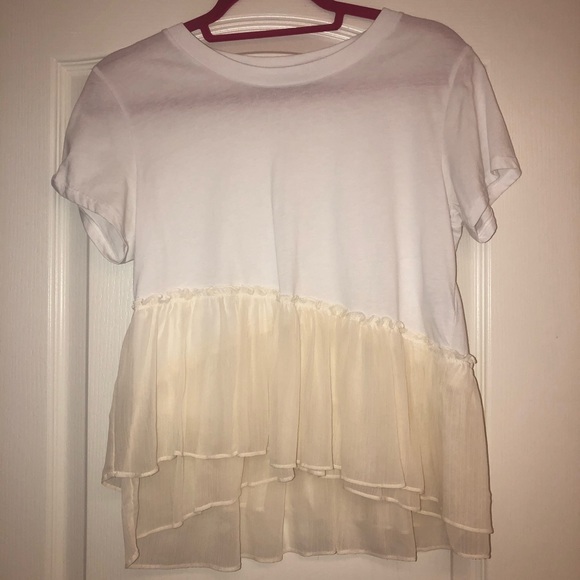 NWOT t-shirt with tule at bottom! - Picture 1 of 4